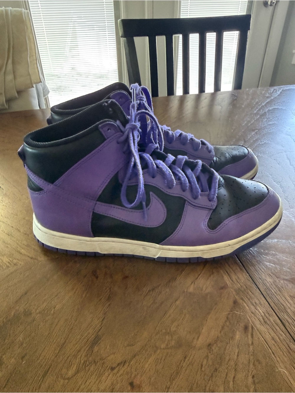 Nike Purple and Black High-Top Sneakers Psychic Purple Size 11 Mens